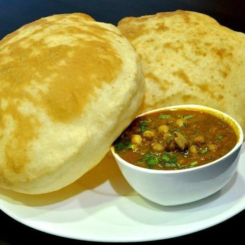 A full plate of puri chhola | Best Indian Food in Perth Australia