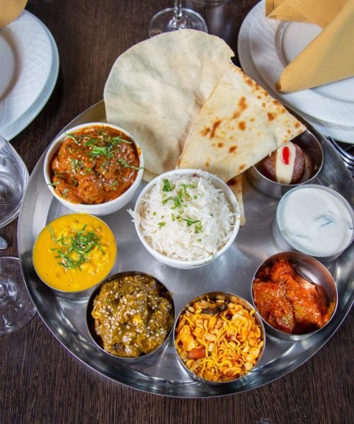 Scrumptious lunch spread at the best Indian restaurant in Perth, showcasing an array of colorful and flavorful dishes. Best Indian Cuisine in Perth.
